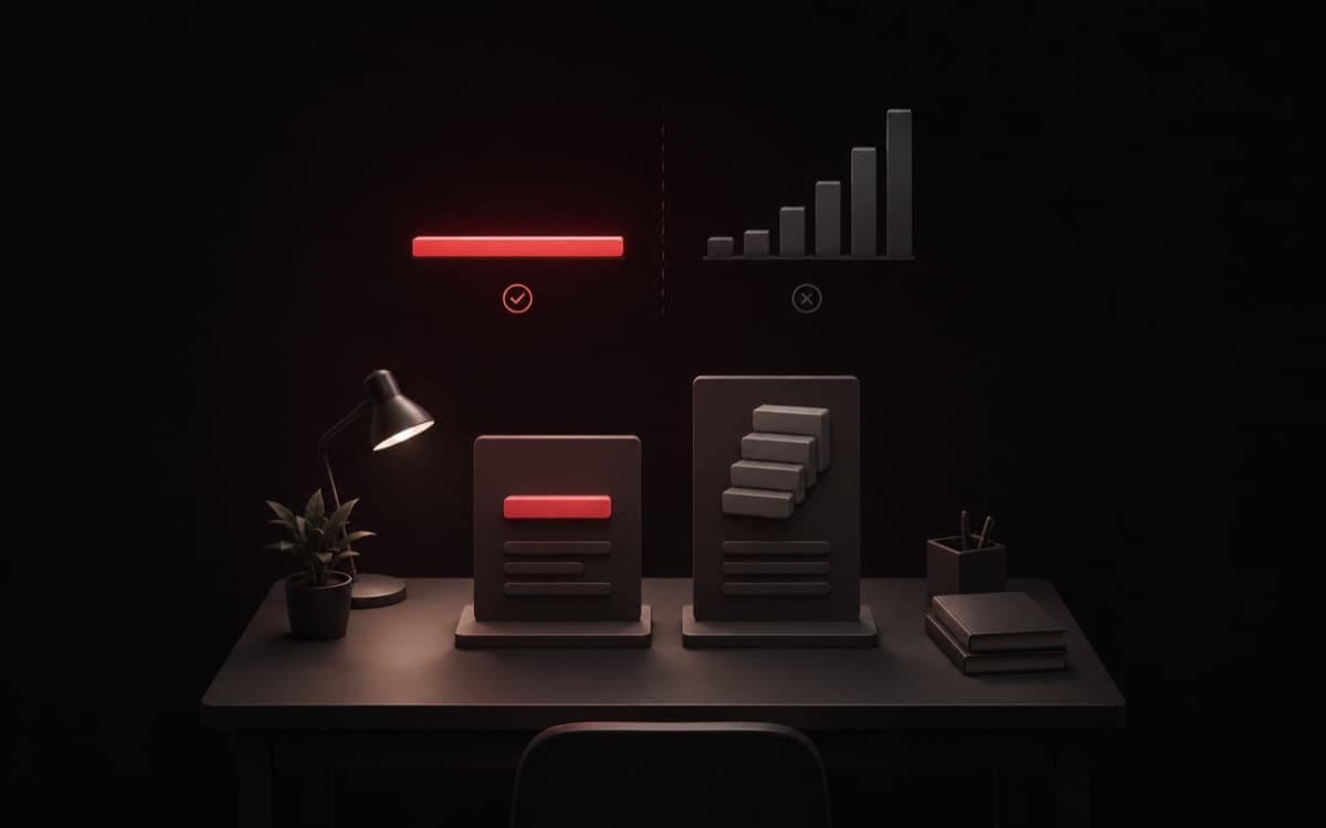 Isometric desk with two pricing plan cards and floating bars comparing flat versus per-student pricing.